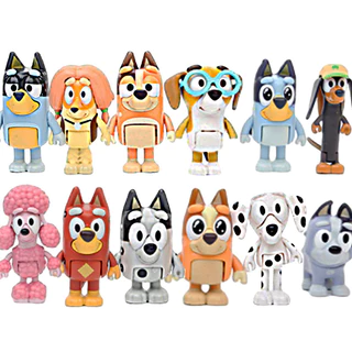 Figura De Ação Bluey Family Toys Doll Modelo De Boneca De Mesa Decoração Bingo Chilli Figuras Móveis Conjuntas