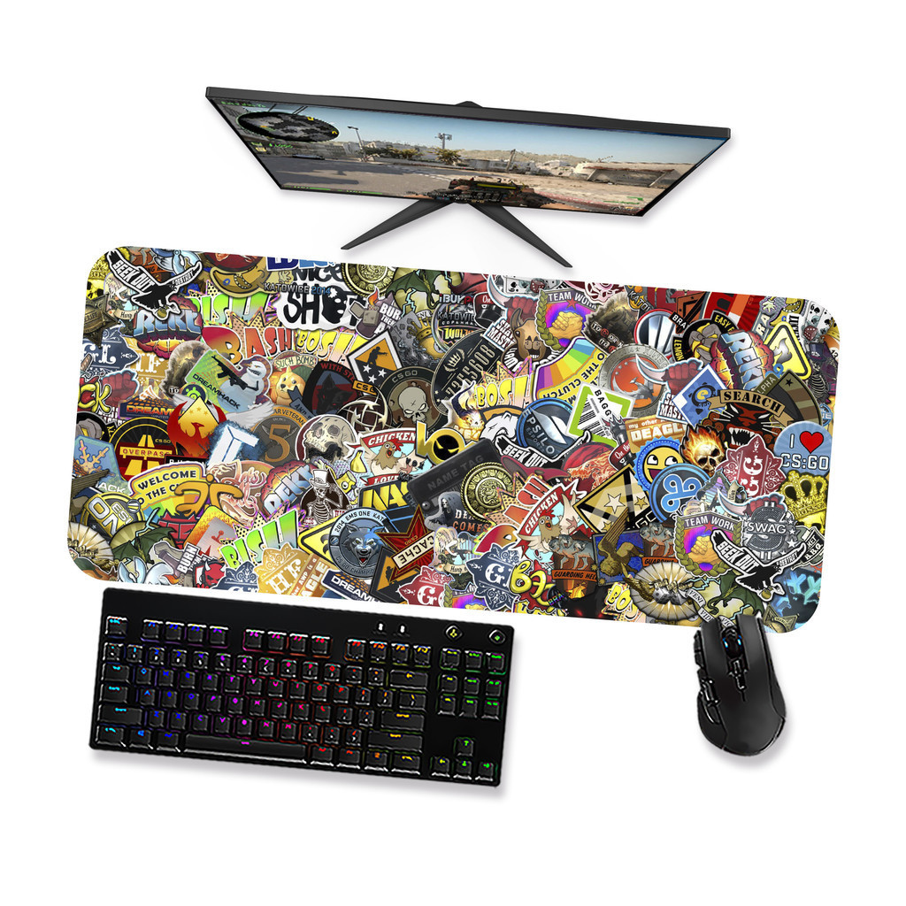 Mouse pad CSGO Stickers 1 - Mousepad Gamer 90x40 80x40 60x40 70x30 ...