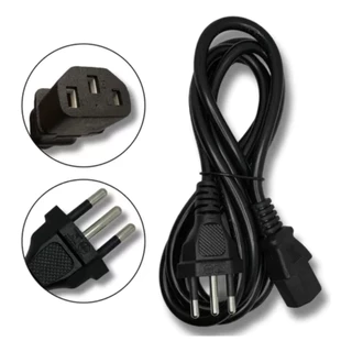 Kit 5 a 20 unidades Cabo De Força Energia Pc Cpu Monitor Tripolar Nf 10ah atacado revenda
