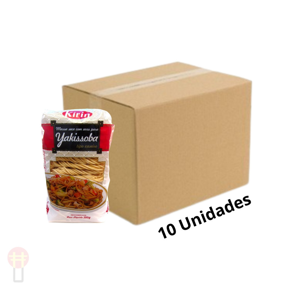 Kit Macarrão Yakissoba Oriental Tipo Caseiro 10un 500g Kirin