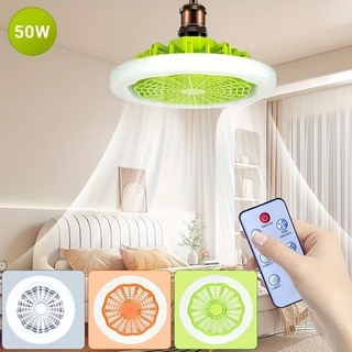 Ventilador De Teto Fechado Com Luz , Conjunto De mini Lâmpada De 10,2 Polegadas , Branca 30W, Resfriamento , Controle Remoto Incluído