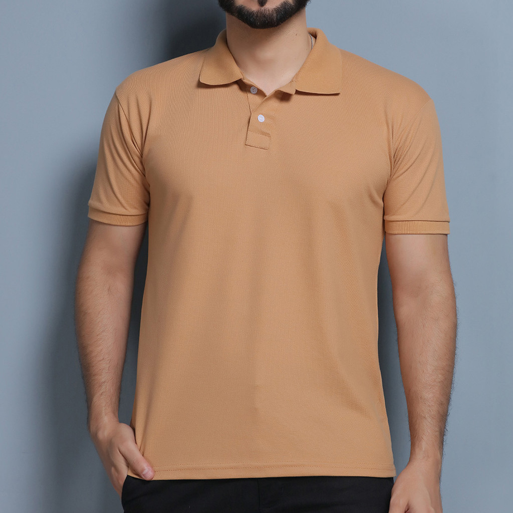Camisa Gola Polo Masculina Listra Marrom main image 0