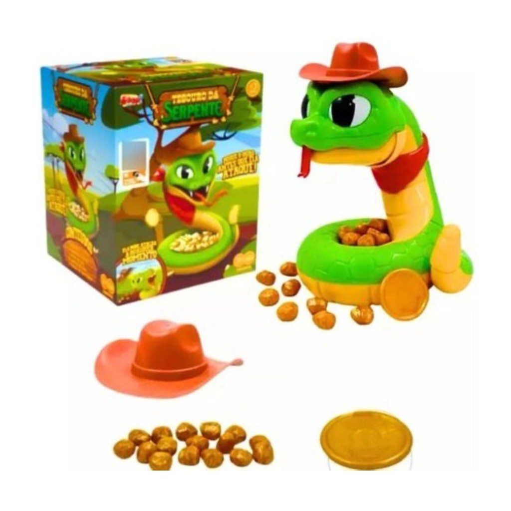 Jogo Tesouro da Serpente Cobra Brinquedo Interativo Menino Menina Criança Pequena