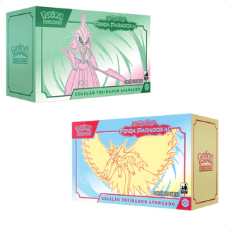 Pokemon EV4 Box Treinador Avançado Fenda Paradoxal 2 boxs 40 Pacotes 240 Cartas Copag 33652