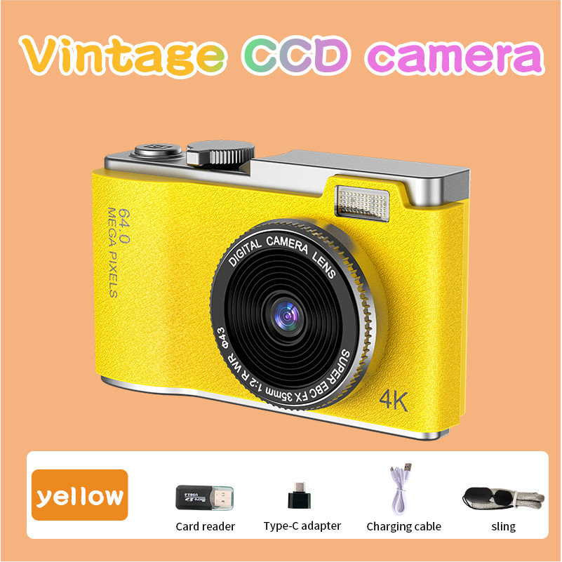 4K Nova Câmera CCD Retro Trendy Play De Vídeo Selfie De Alta