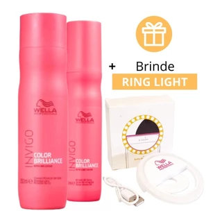 Kit Wella Color Brilliance Shampoo 250ml + BB Spray Miracle 150ml + Brinde Ring Light