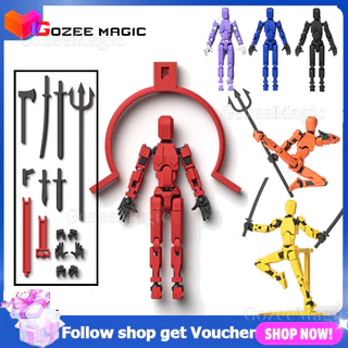 【 Magnetic Atração 】 Lucky 13 Ação Figura De Toy DIY Dummy 3D Impressão Modelo De Robô Móvel Multi-Jointed Decompressio Jogo Divertido Brinquedos Presente De Aniversário