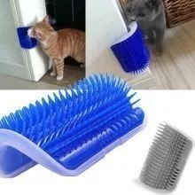 Escova Massageadora Tira Pelos de Canto com Catnip Coçadinha Para Gatos