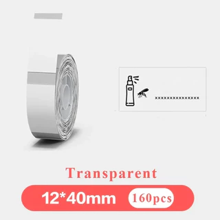 Adesivo Para Impressora De Etiquetas 12 * 40mm 14 * 30mm Papel Térmica 160pcs/roll Compatível Phomemo D30 Marklife P12 P11 HPRT Q2 Labeller