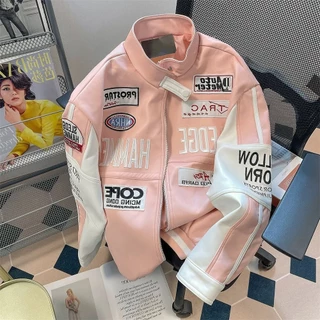 Jaqueta De Couro De Motocicleta Européia E Americana Trabalho Estilo Masculino Feminino De Beisebol Uniforme