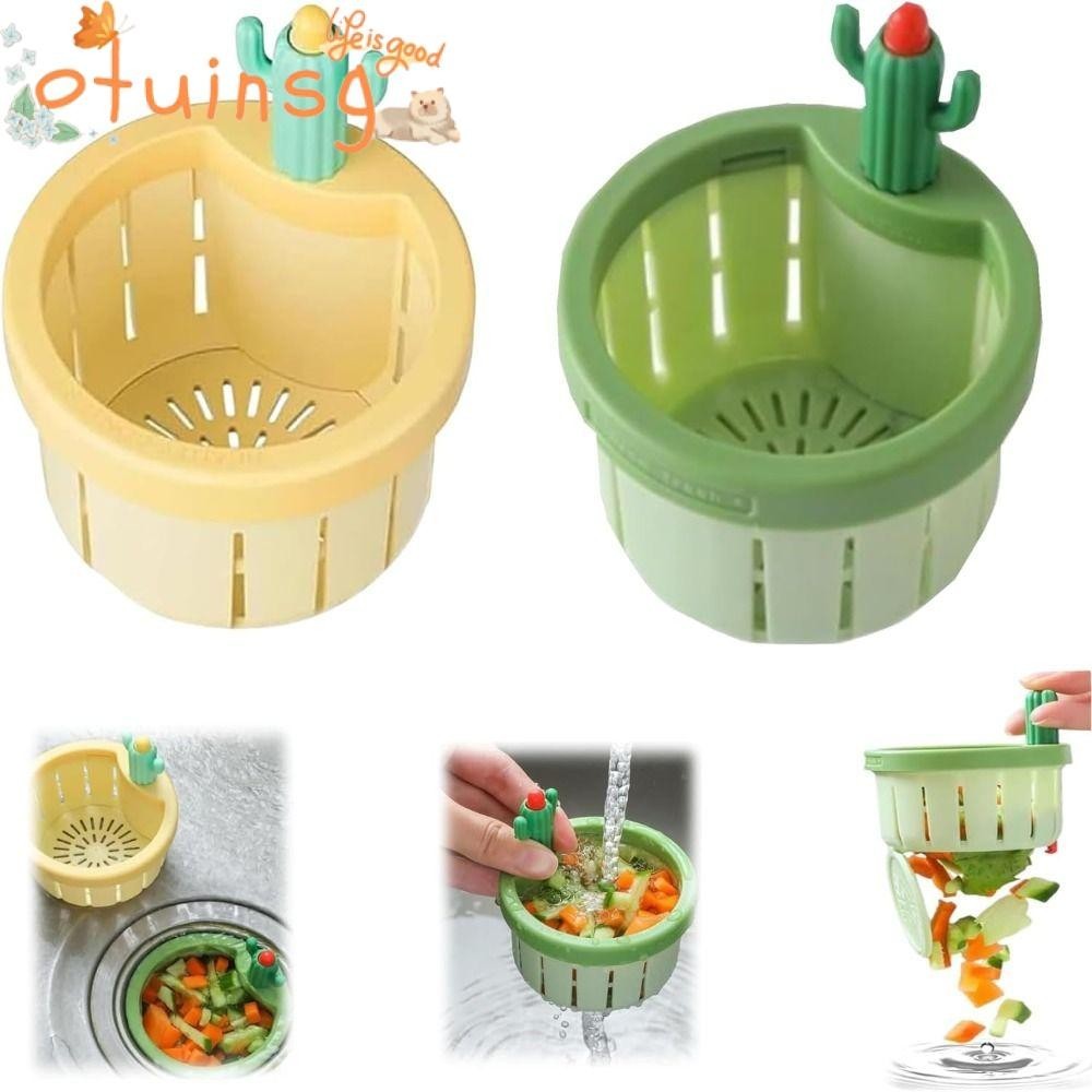OTUINSG Cesta De Drenagem De Pia , Cesto Alimentos De Fácil Limpeza Cactus De Cozinha Filtro Com Lavador De Tampão Antientupimento