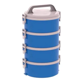 Marmita Termica Com e Sem Divisoria Kit 4 Peças 1,5L Alça Trava Soprano