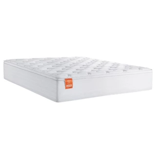 Colchão Casal King Molas Ensacadas Real Pillow Top 193x203x27cm Branco Inducol - Suporta até 130kg por Pessoa