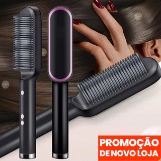 Escova Alisadora - Alisa, Seca, Hidrata, Modela e Anti-Frizz 5 em 1