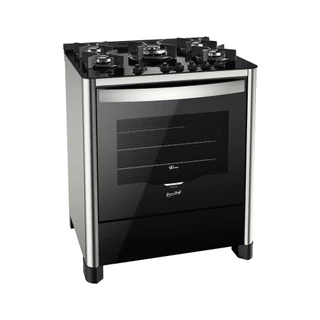 Fogão de Piso a Gás Fischer 5 Bocas Tripla Chama Gran Cheff com Mesa Vidro 26988-59780 127v