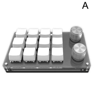 Mini Teclado Portátil K12 USB: Personalizável e Programável com Teclas Macro
