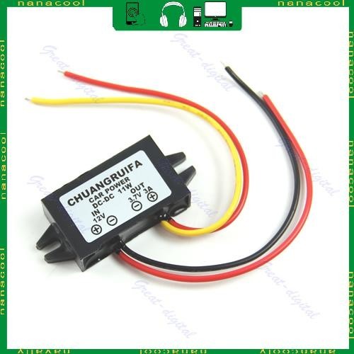nana 12V A 3 7V 3A 11W Para Módulo Fornecimento Energia Do Carro Com Conversor