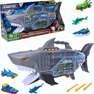 Brinquedo Robô Tubarão Maleta Beast Machines - F01115  Fun