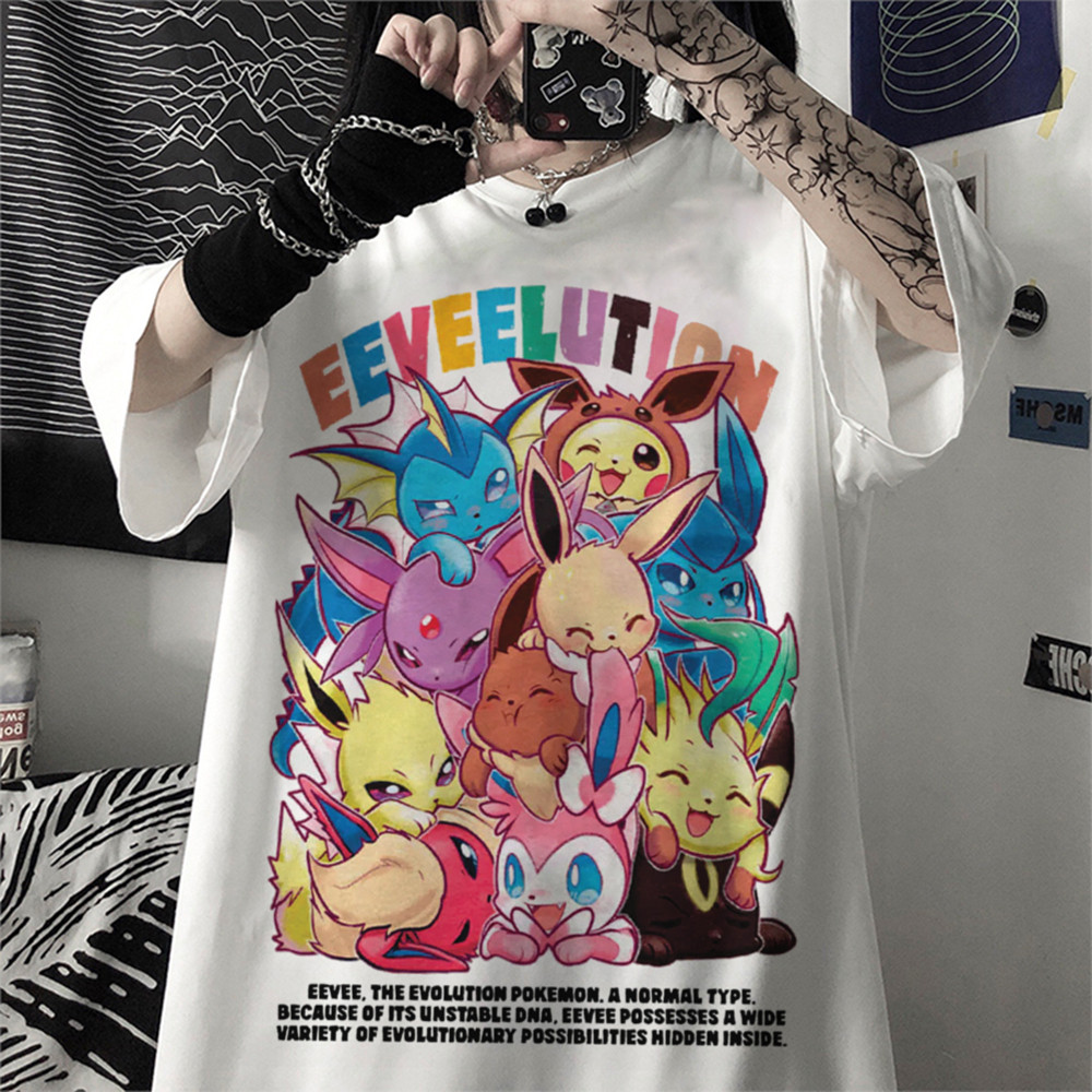 Camiseta Branca Anime Pokémon