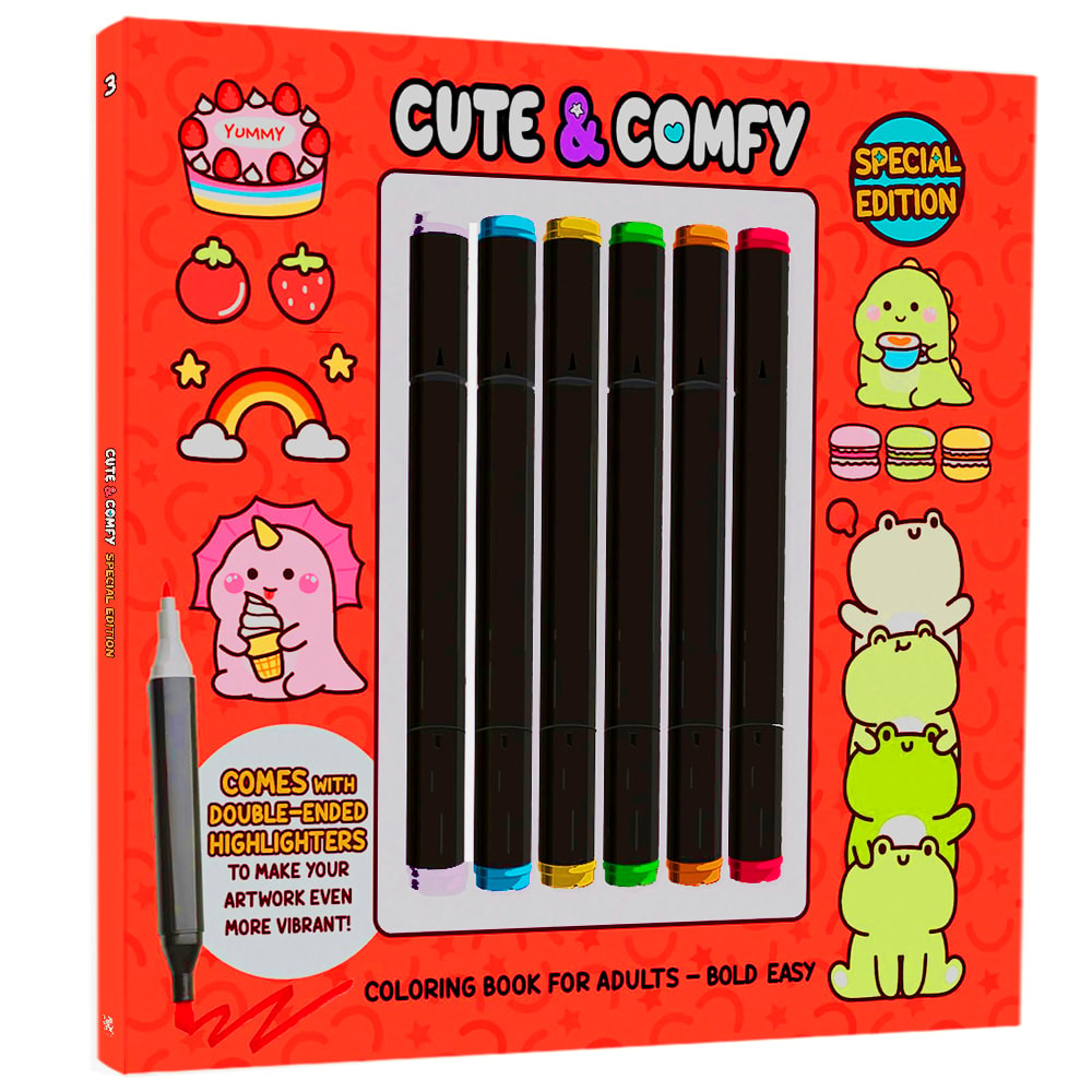 Cute & Comfy | Coloring Book for Adults 3 | Bold Easy | Edição Especial ...