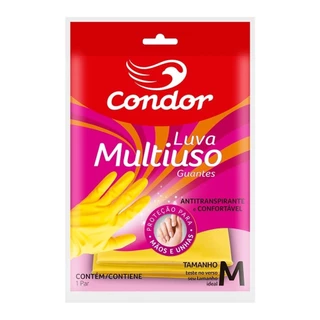 Luva Condor Multiuso Antitranspirante Média Amarela - Embalagem com 24 Unidades em Oferta na Shopee