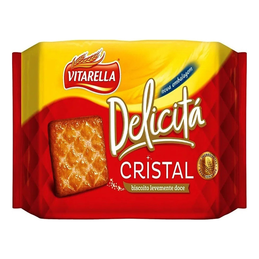 Biscoito Vitarella Delicitá De Cristal Doce Sem Sal 414 G