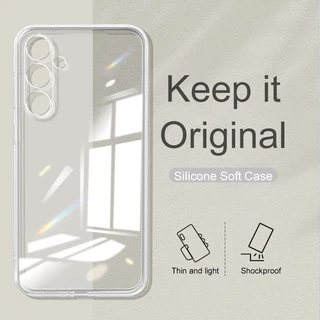 Capa De Telefone TPU Macia Ultrafina Transparente Antiamarelecimento Compatível Com SamSung A06 A05s A15 A25 A35 A55 A04e A04s A14 A24 A34 A54 A13 A23 A33 A53 A73 Traseira À Prova De Choque