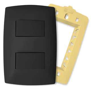 Interruptor de Luz Duplo Paralelo Three Way Grafite Home B.Lux