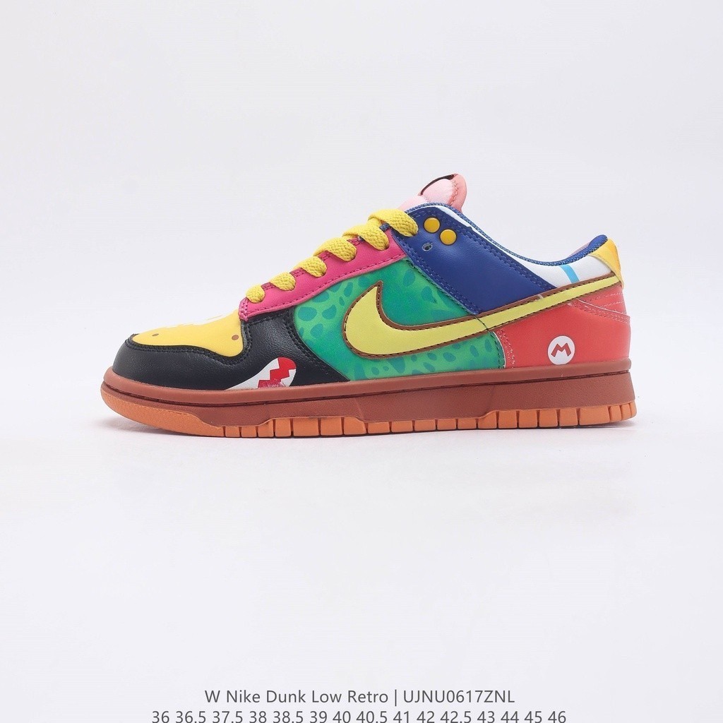 Nike SB Zoom Dunk Série Baixa Retro Strapless Tênis Coloridos, Moda Casal Versátil Sapatos Casuais 36-45