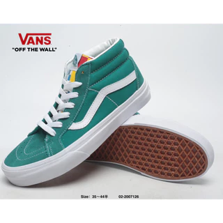 Sapatos de homem listrados verdes Candy Side Sk8-Mid Mid-Top Sneakers Sneakers