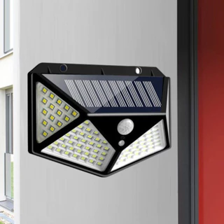 Luminária Solar 100 Led Com Sensor-Jardim Prova D'água/Promoção