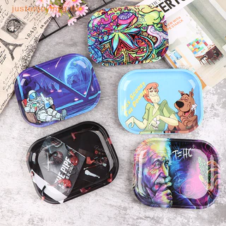 { justenjoyingg.th } Hot Dog & Man Cartoon Rolling Paper Tray Bandeja De Papel Para Fumantes Bandejas De Ferramentas .