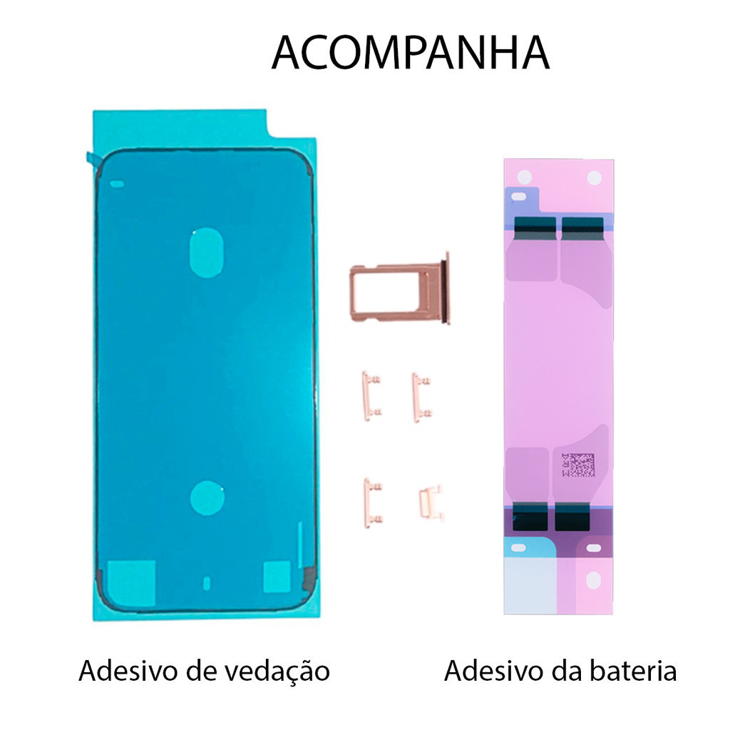 Carcaça Aro Chassi Compativel Para iPhone 8 / 8g + Botões | Shopee