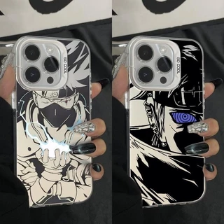 Capa Para Xiaom Mi 13T 12T 11 Lite 5G POCO X3 Pro X6 F4 X5 C50 C51 M6 4G Celular Anime NARUTO Uchiha Obito Hatake Kakashi Laser IMD Proteção Anti-Batida Armadura