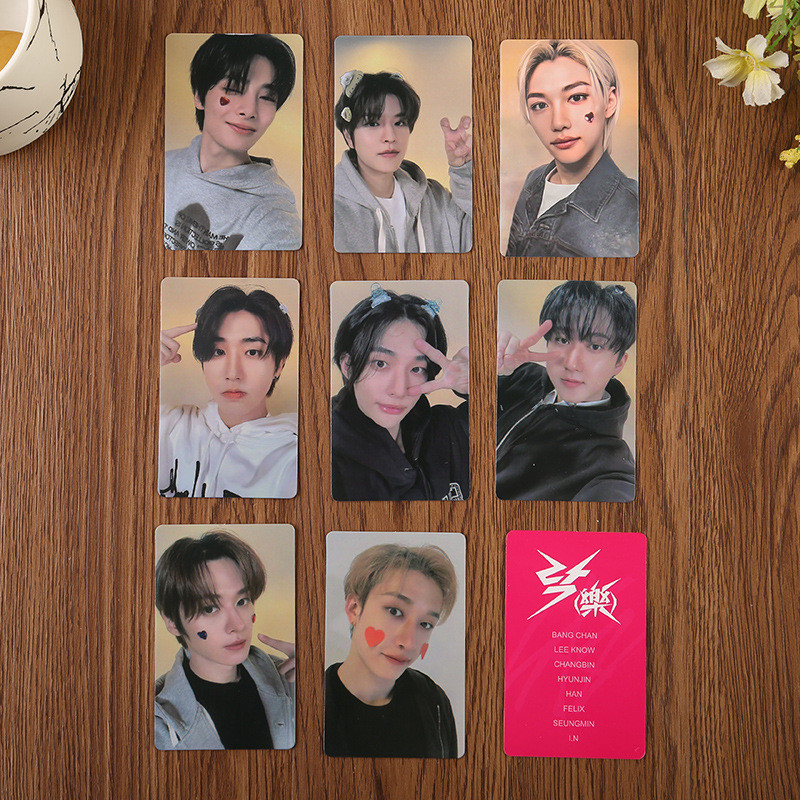 1-15pcs STRAY KIDS Magic School Photocards Transparent Bookmark ID
