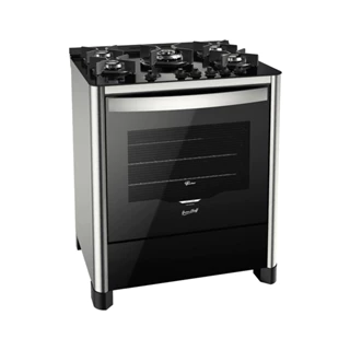 Fogão de Piso a Gás Fischer 5 Bocas Tripla Chama Gran Cheff com Mesa Vidro 26988-59781 220v