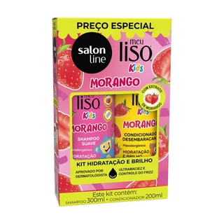 Kit Shampoo e Condicionador Morango Meu Liso Kids em Oferta na Shopee