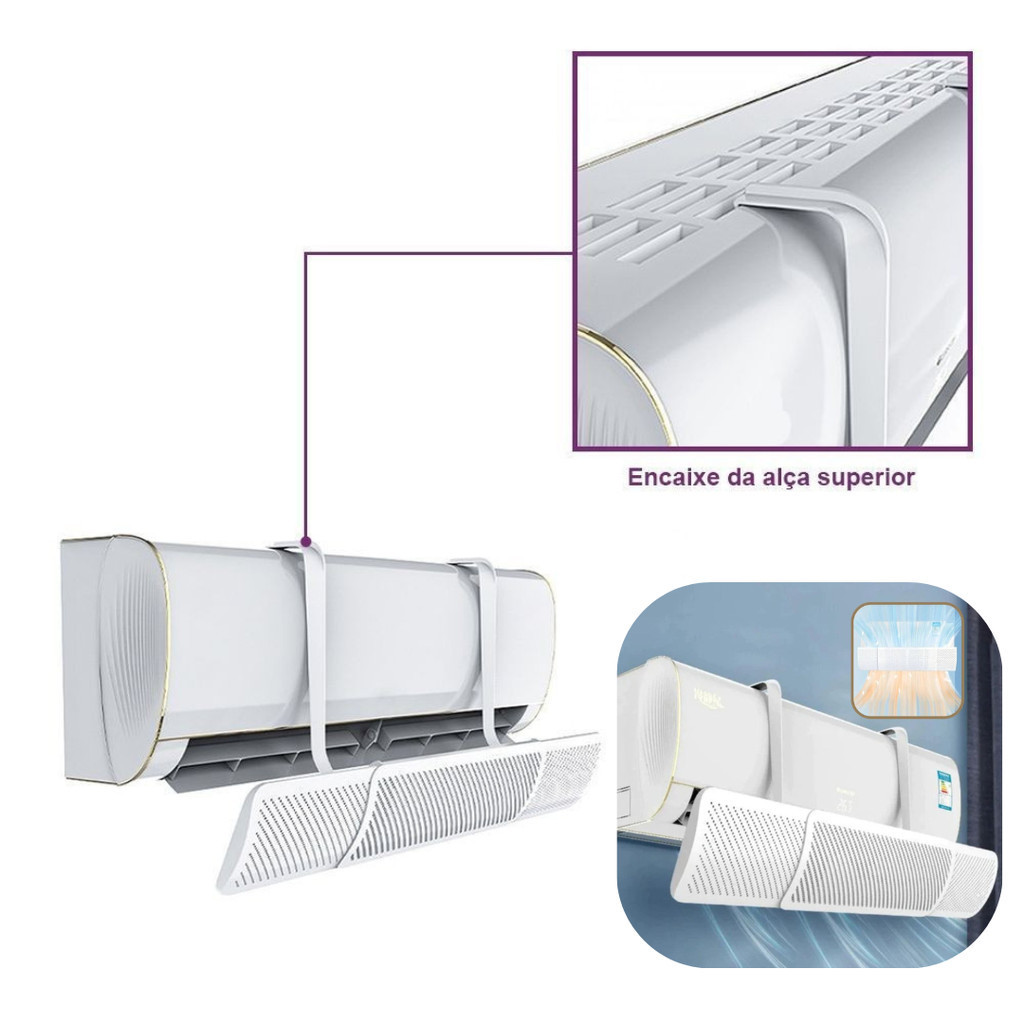 Defletor para Ar Condicionado Split Universal Ajustável | Shopee Brasil