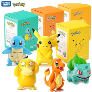 Anime Boneco Pokemon Miniatura Pikachu Charmander Figuras Pokémon Action Figure Brinquedos Purin Psyduck Decorações