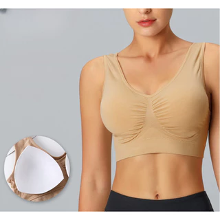 Kit Com 3 Sutiã Top Regata Com Bojo CORES E/OU ESTAMPA SORTIDAS/ALEATÓRIA JD