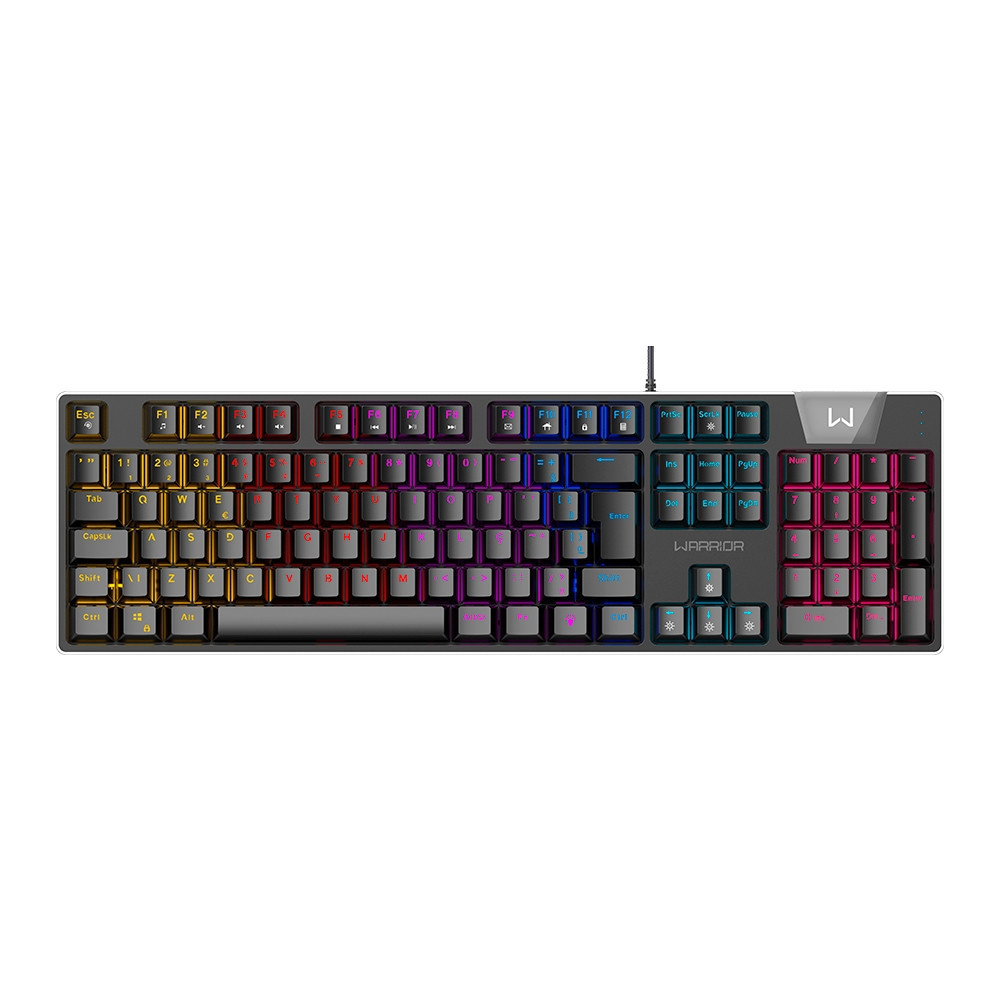 Teclado Gamer Mecânico Royal Score, Full Size, Blue Switch, ABNT2, RGB Preto Warrior - TC313