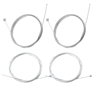 Kit 2x Cabos de Aço Inox Câmbio Marcha Bike + 2x Cabos De Freio Bicicleta