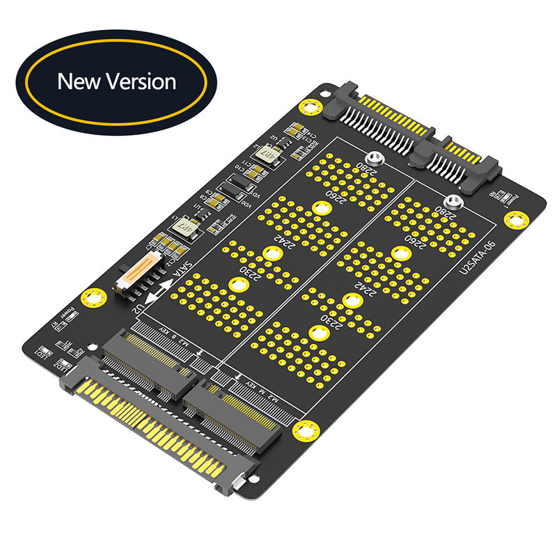 M2 Adaptador SSD M.2 NVME M Chave para U.2 SFF-8639 M.2 SATA B Chave para SATA2.0 2.5 "Placa Conversor Suporta 2230 2242 2260 2280 M2 SSD