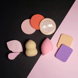 Kit 9 Peças Esponjas de Maquiagem Reutilizavel Base Pó Compacto Item de Beleza Cor Aleatória Esponja Gota - WL em Oferta na Shopee