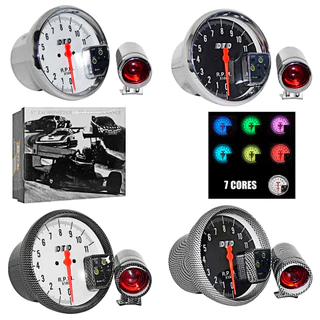 RELOGIO CONTA GIROS RPM MONSTER 7 CORES 127 MM COM SHIFITING LIGHT