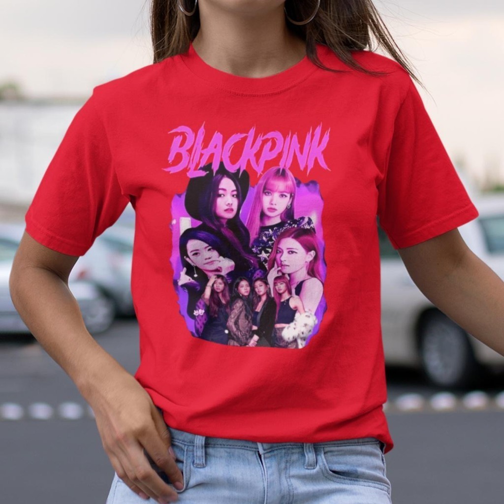 Camiseta Básica Black Pink K-Pop Album Square One Quarteto