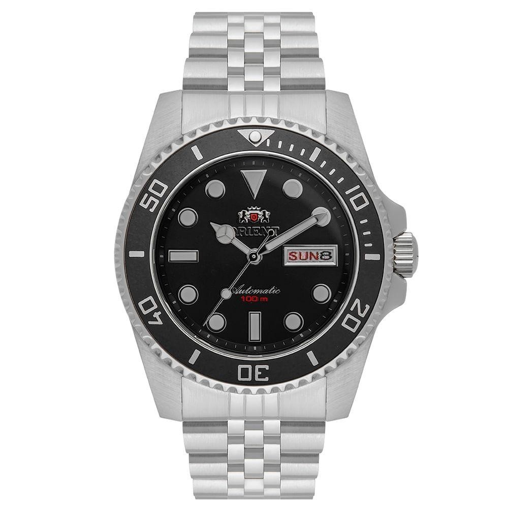 Relógio Masculino Automatic Orient Prata F49SS033 P1SX - Coleção Exclusiva