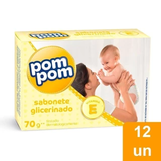 Sabonete Pom-Pom Glicerinado 70g Embalagem com 12 Unidades em Oferta na Shopee