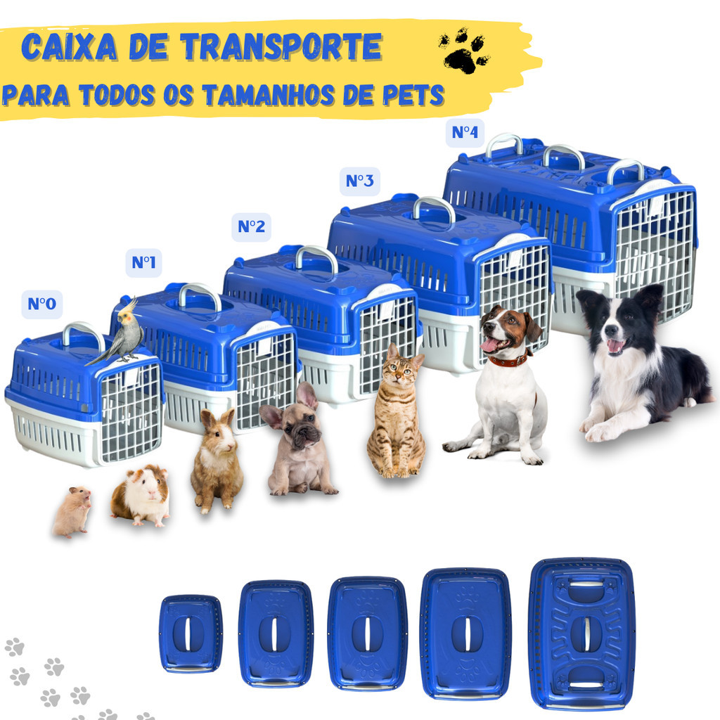 Caixa de Transporte Pet Gatos e Cães Pequeno Médio e Grandes