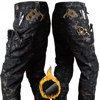 Caminhada Ao Ar Livre Calça Espessa Impermeável À Prova De Vento De Concha Macia Carga Masculina De Inverno Quente De Montanhismo
